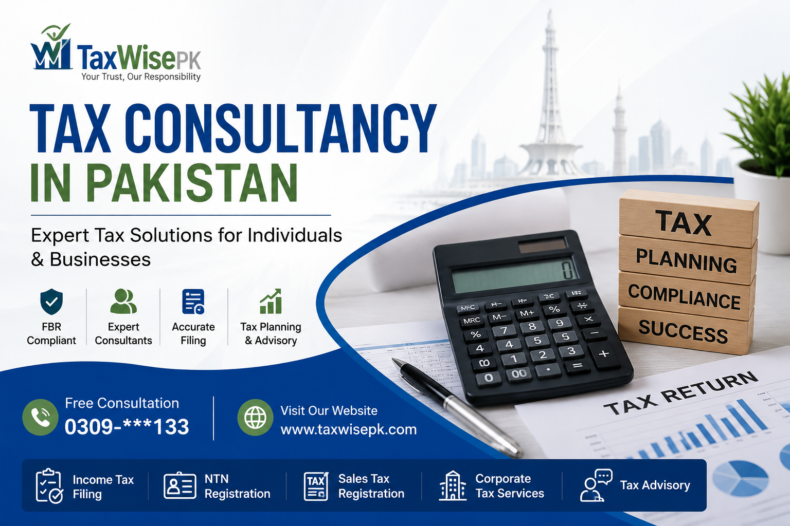 Professional Tax Consultancy Services in Pakistan by TaxWisePK